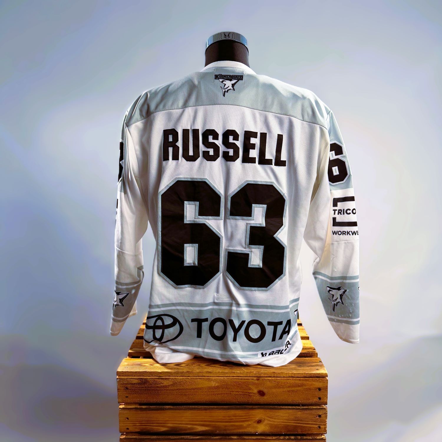 jersey, sportuniform, nummer 63, russell, toyota
