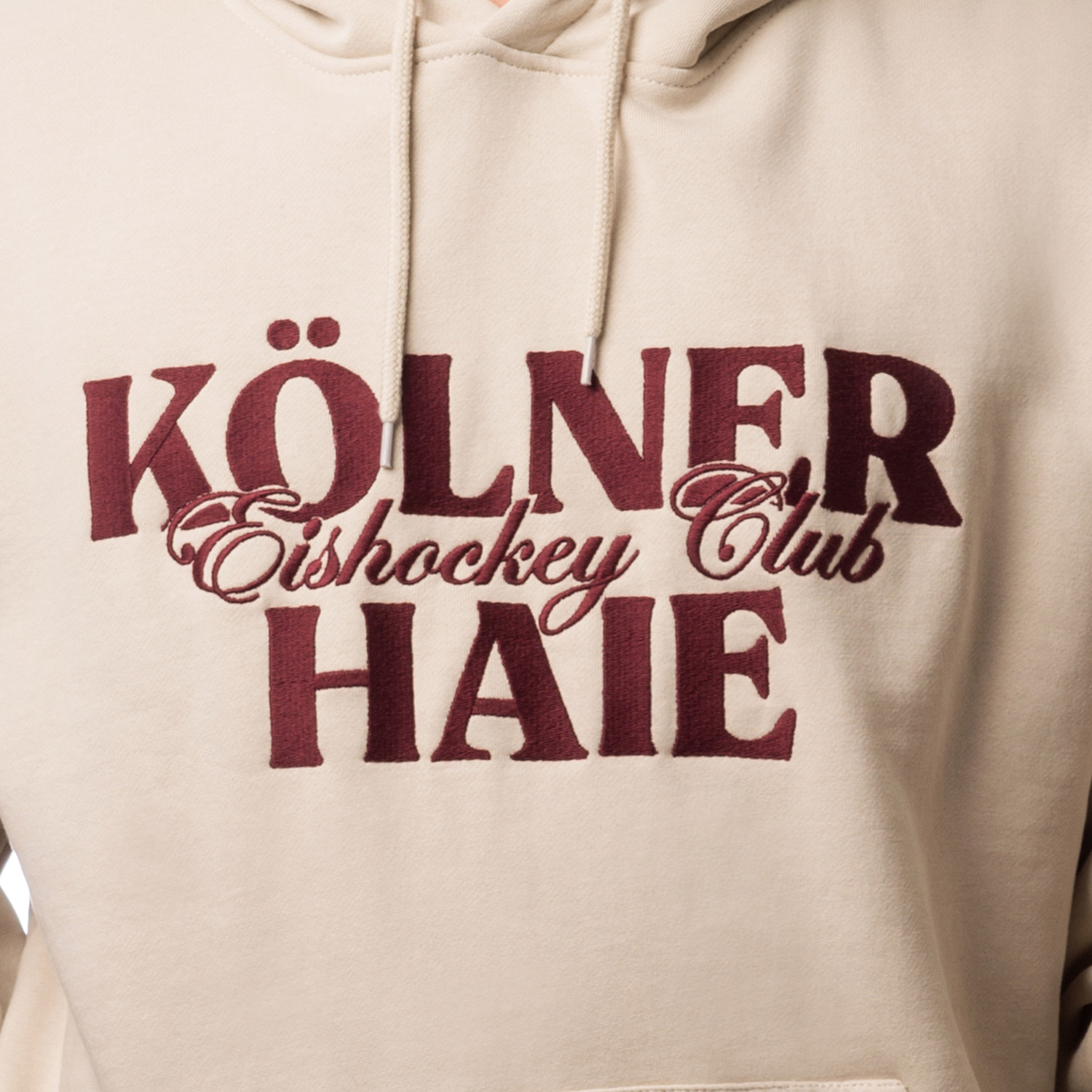 Hoodie, Beige, Kröner, Eishockey Club, Aufdruck