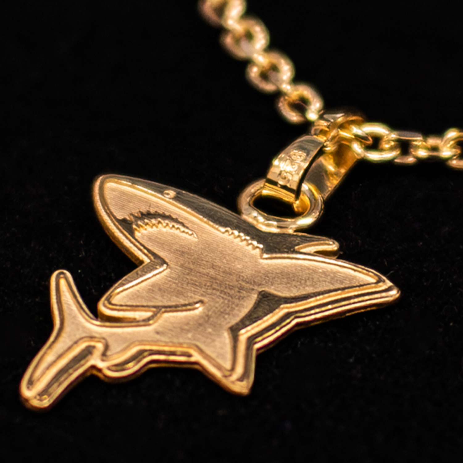 Gold, Anhänger, Hai, Kette, Tiermotiv