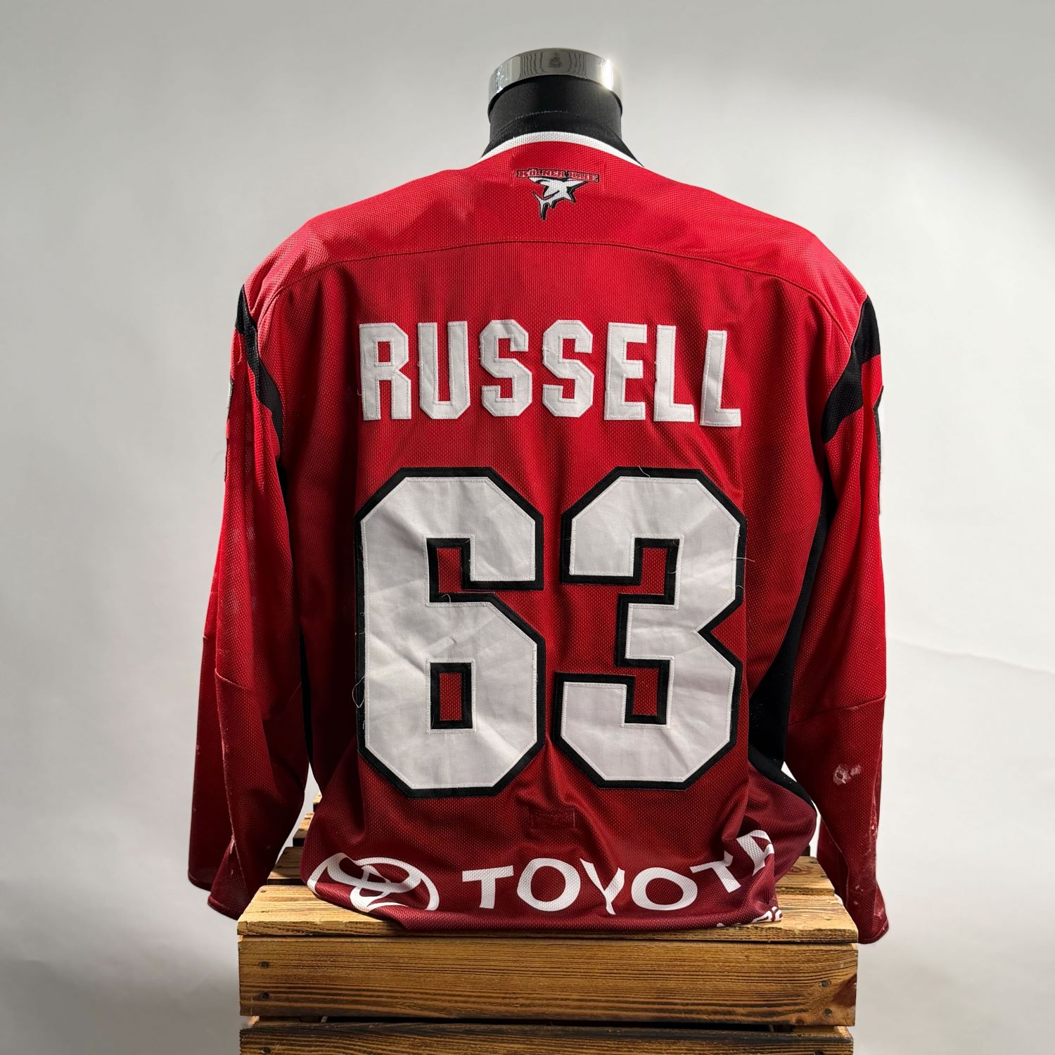 Eishockey-Trikot, Team-Trikot, Nummer 63, Russell, rotes Trikot