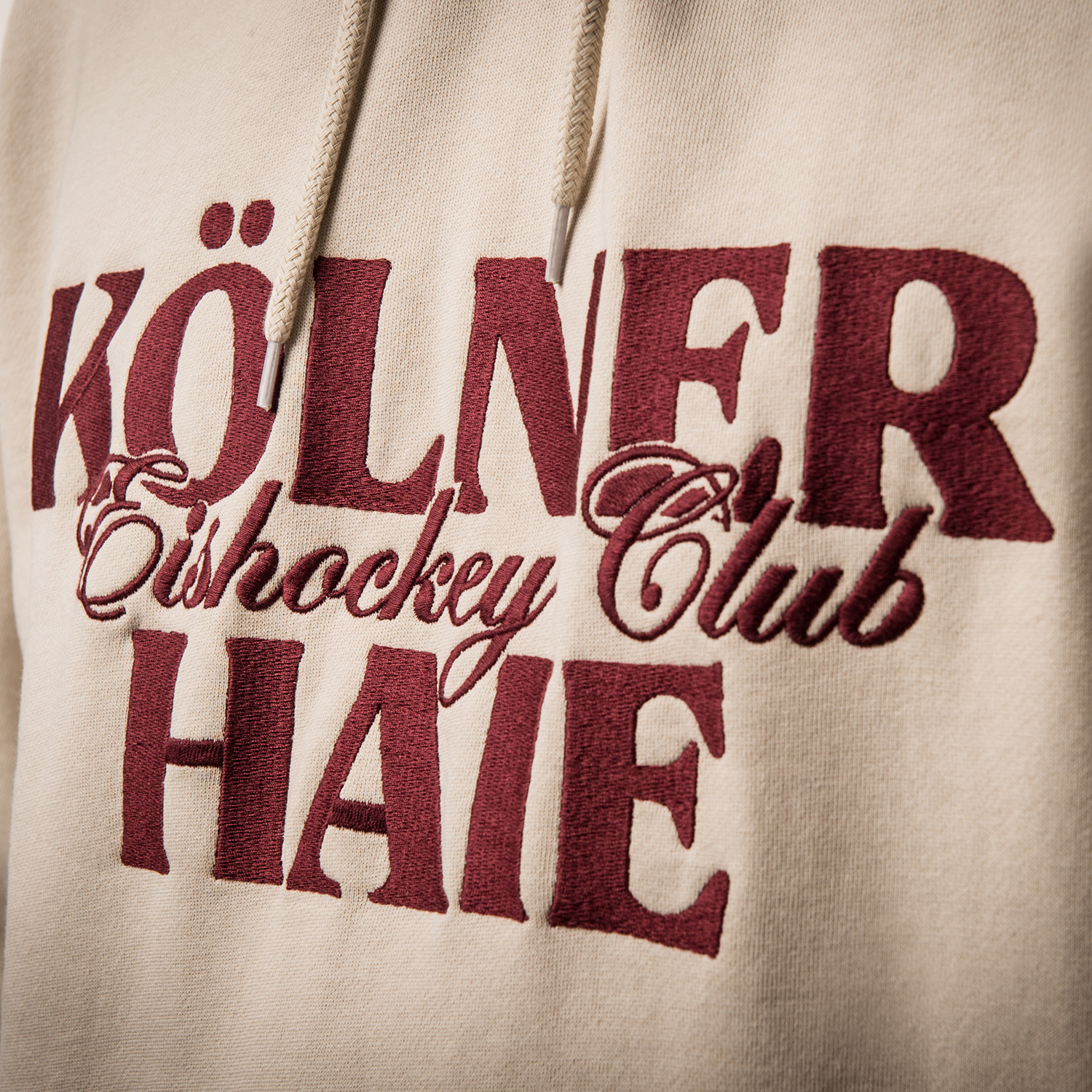 hoodie, Sweatshirt, beige, Stickerei, Grafik