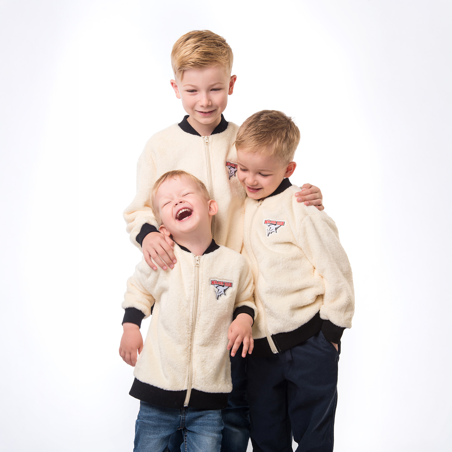 Kinderjacken, Fleece, Reißverschluss, Beige, Pullover-Jacke
