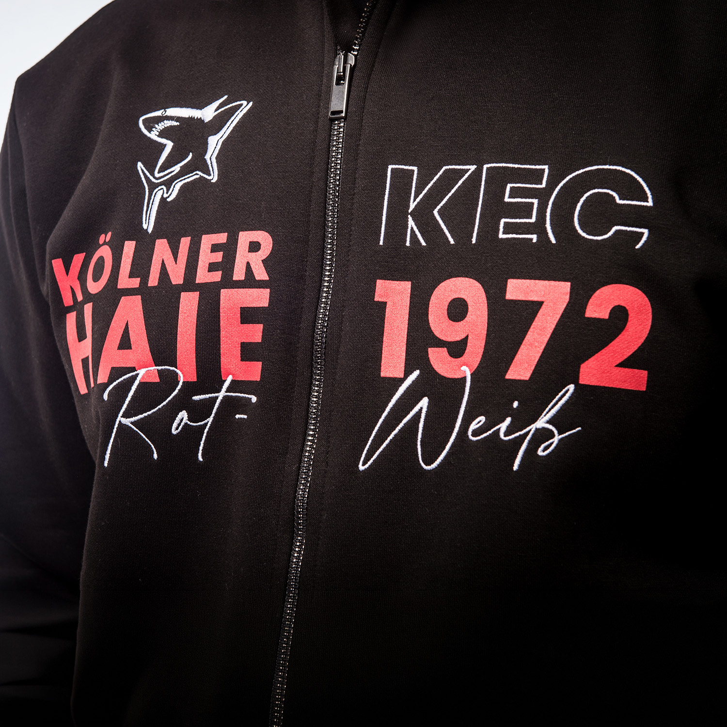 hoodie, Reißverschluss, schwarz, Grafik, Text