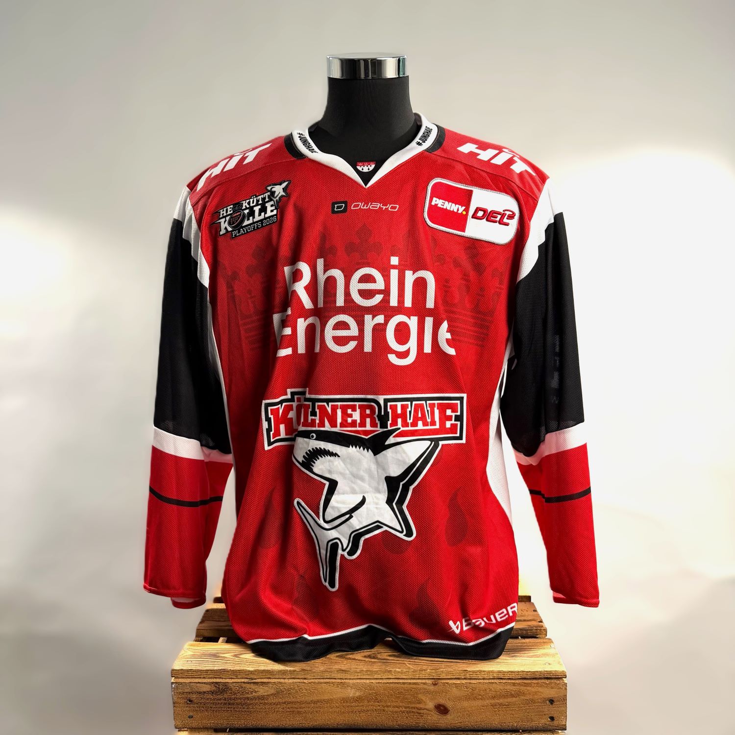 Jersey, Radsport, Motiv, Kölner Haie, Rot-Schwarz