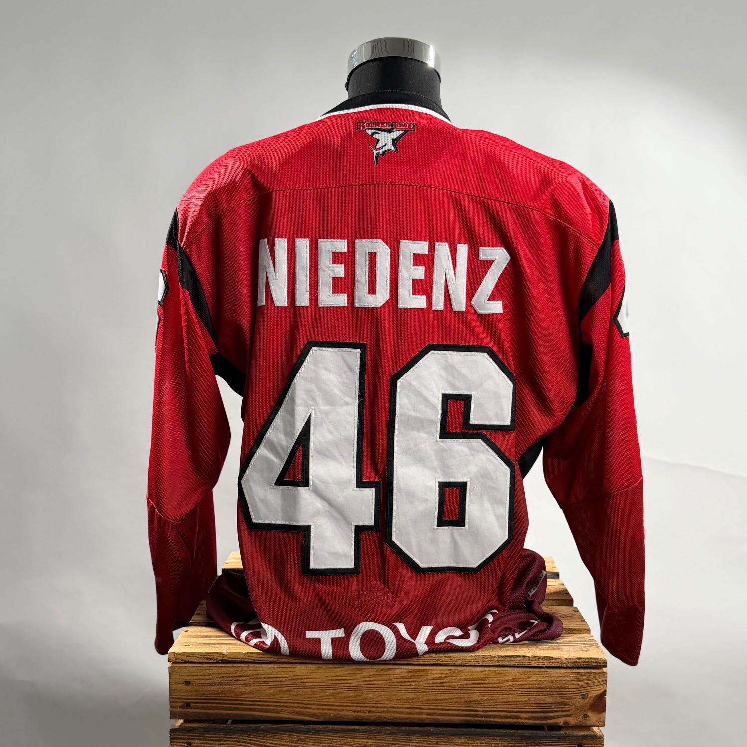 Herren-Jersey, Sports-Jersey, Rotes-Trikot, Große-Nummer-46, Mesh-Material