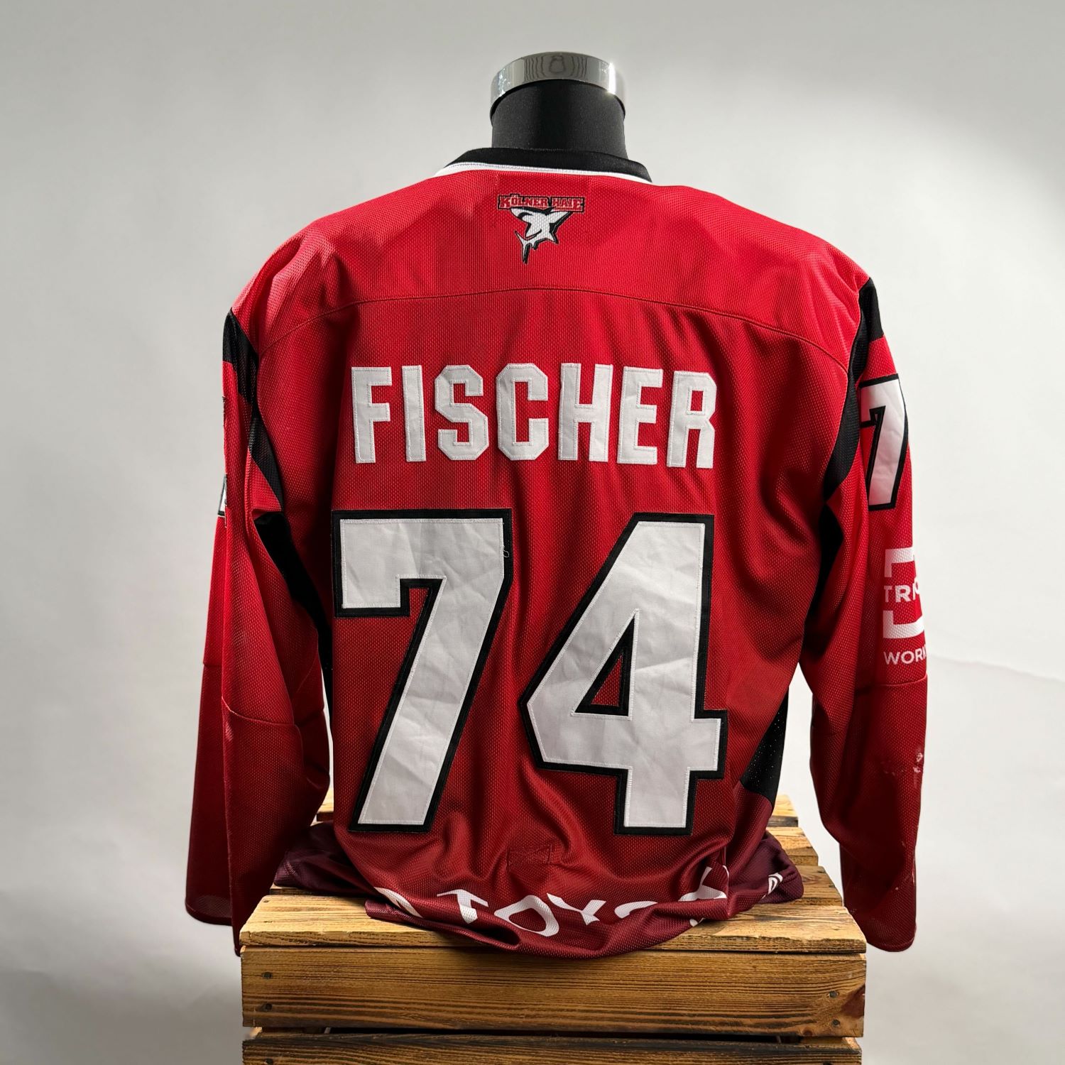 Jersey, Hockey-Jersey, Rote Jersey, Nummer 74, Fischer