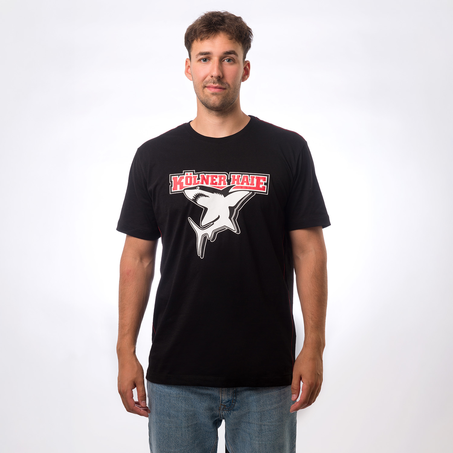 T-Shirt, Schwarz, Grafik, Kurzarm, Rundhals