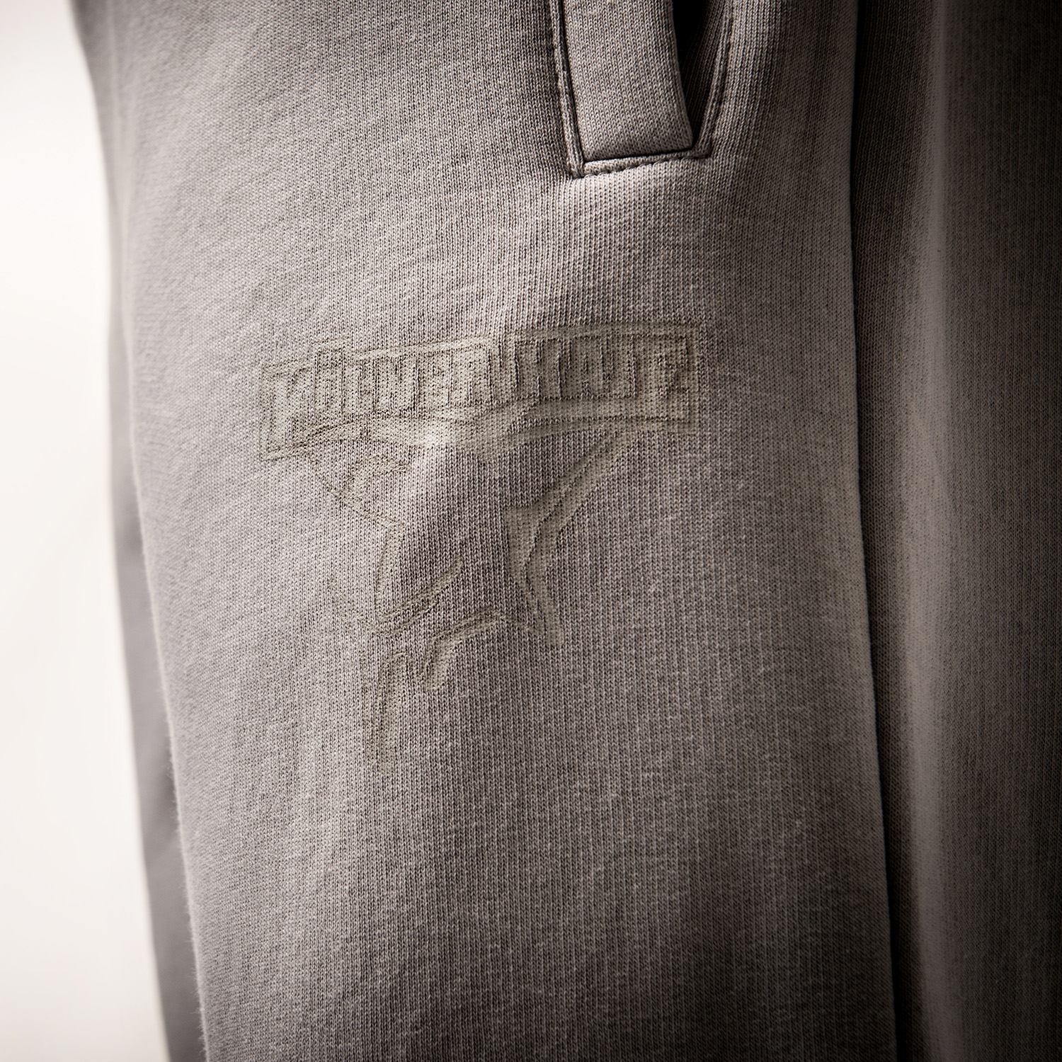 hoodie, Taschen, Logo, Grau, Stoff