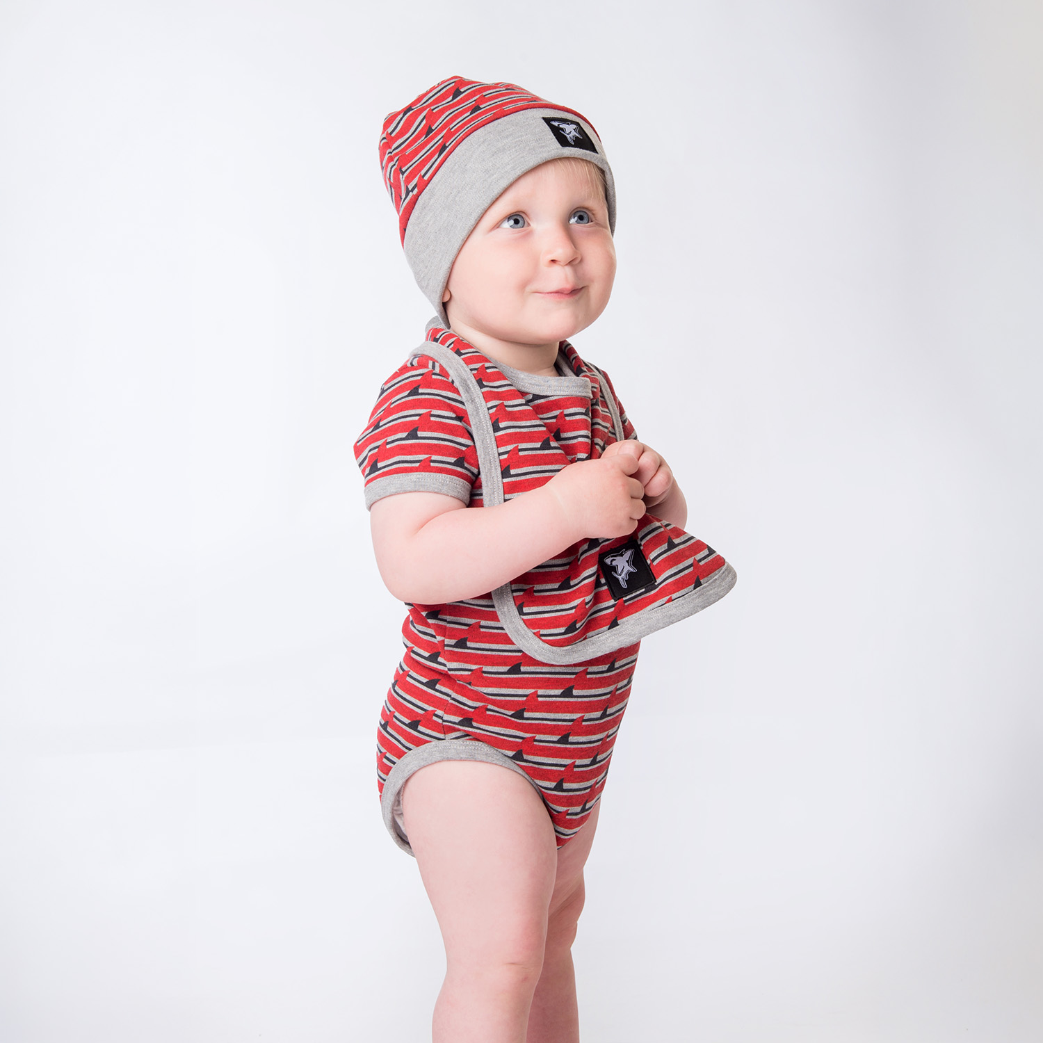 Babyoutfit, Streifenbekleidung, Mütze, Babykombi, Hosenträgern