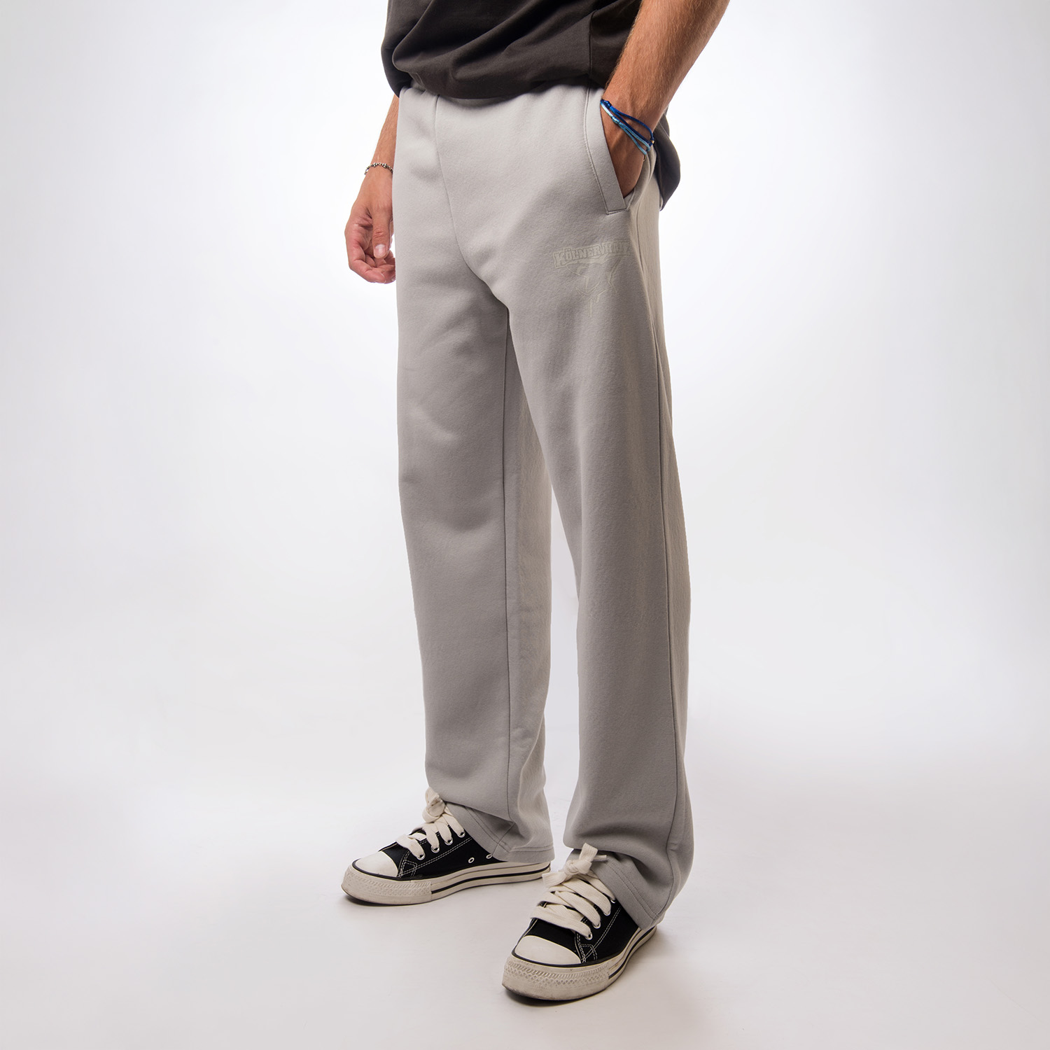 Sweatpants, Grau, Taschen, elastischer Bund, freizeithose