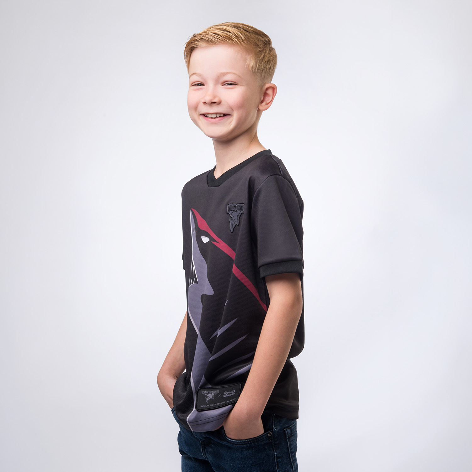 Kinder T-Shirt, Rundhals, Kurzarm, Druckmotiv, schwarz