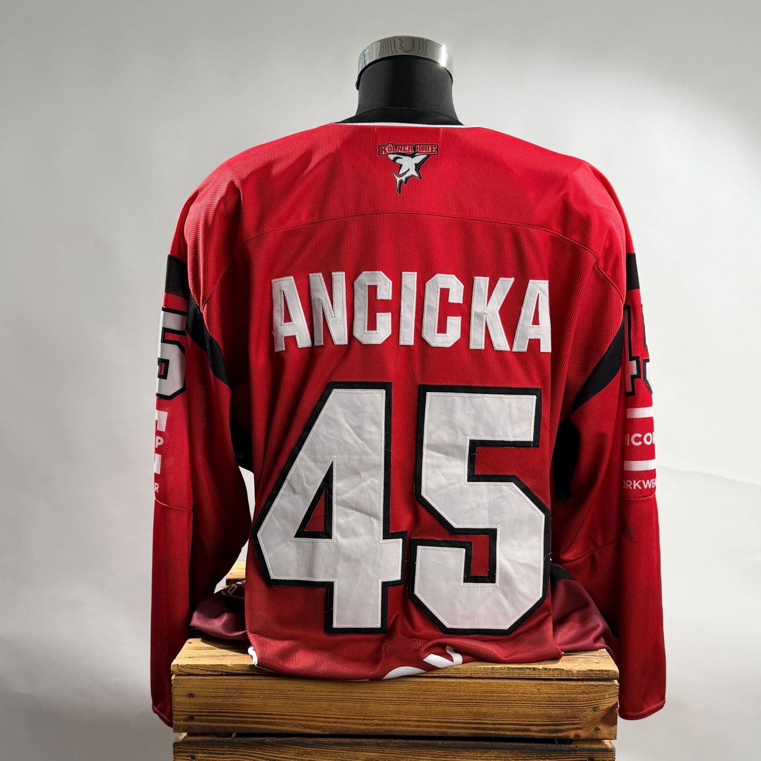 jersey, sportbekleidung, rot, nummer 45, hockey