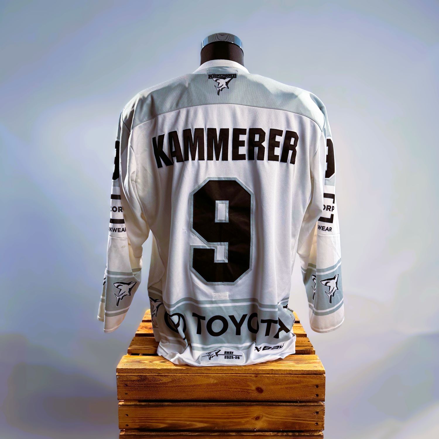Hockey Jersey, Weiße Trikot, Nummer 9, Kammerer, Toyota Logo