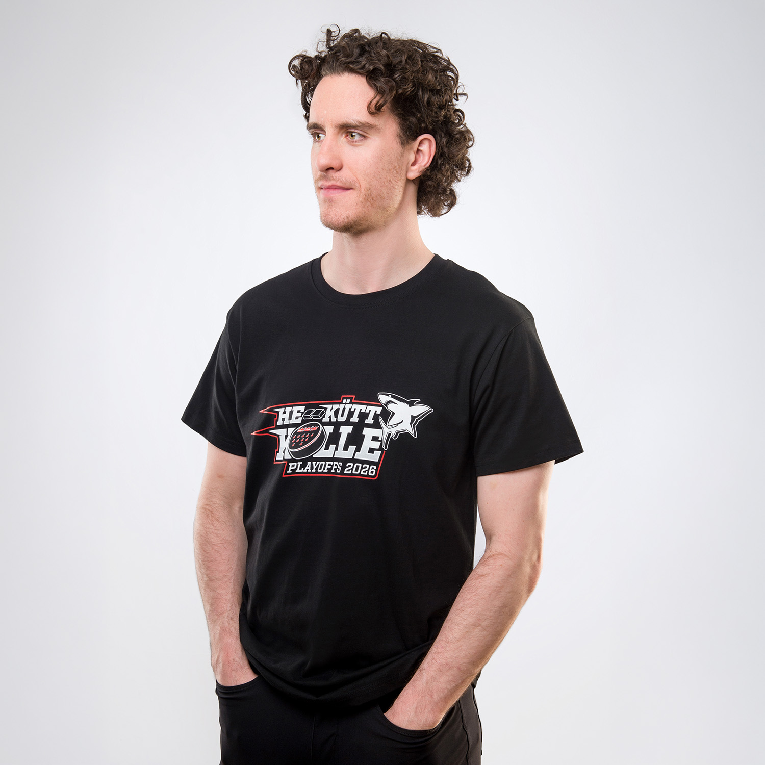 T-Shirt, Schwarz, Grafik, Kurzarm, Rundhals