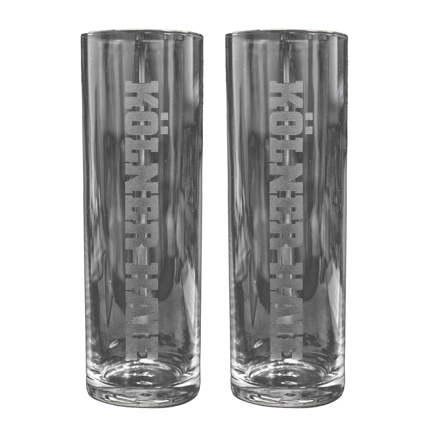 Glas, Trinkglas, Texturierte Schrift, Transparentes Glas, Zwei Gläser