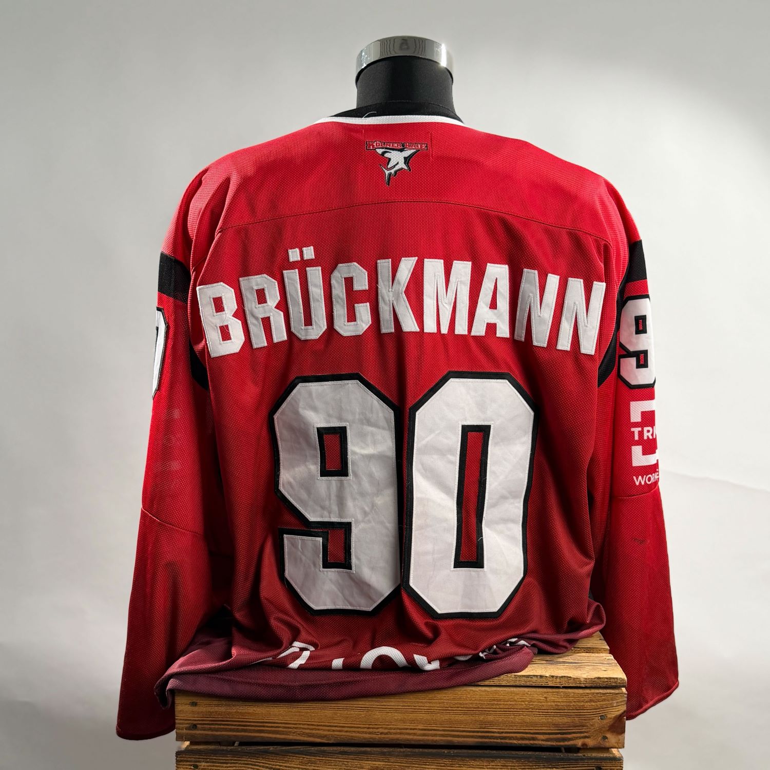 Hockey Jersey, Rote Jersey, Nummer 90, Brückmann, Langarm