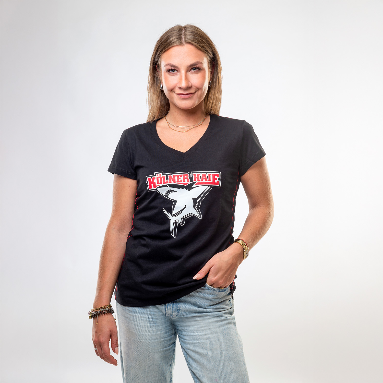 T-shirt, Jeans, Erwachsener, Person, Frau