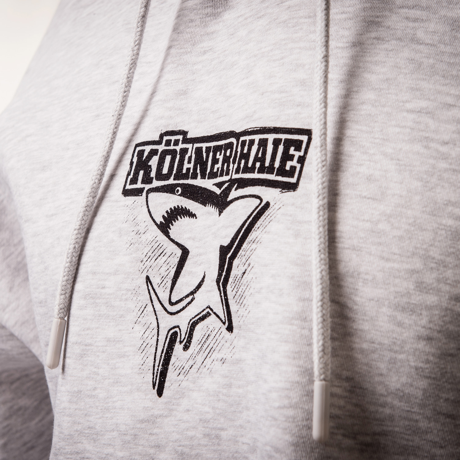 Hoodie, Grau, Kordelzug, Grafik, Kölnermarke