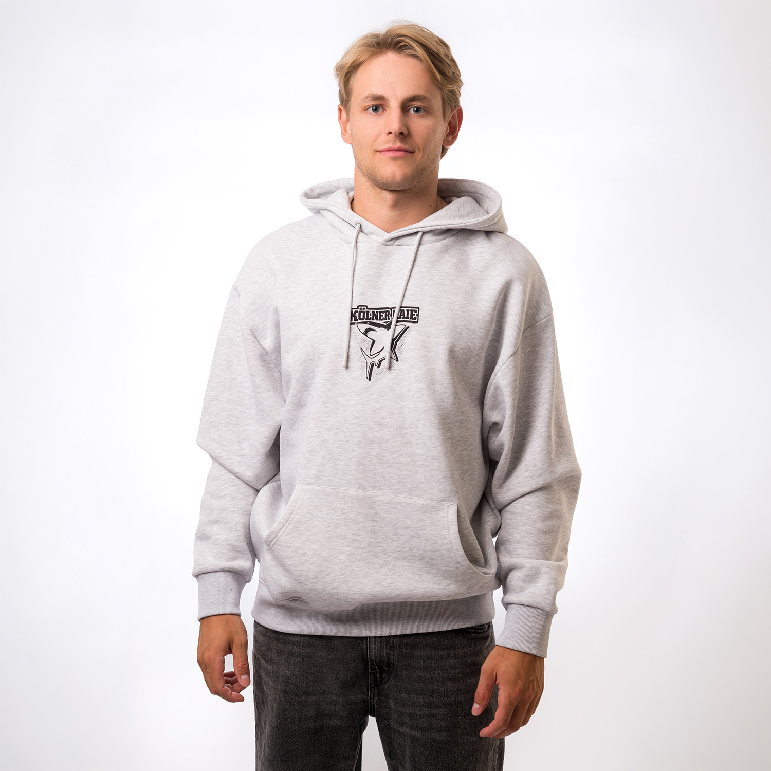 Hoodie, Sweatshirt, Grau, Kangaroof Tasche, Kordelzugkapuze