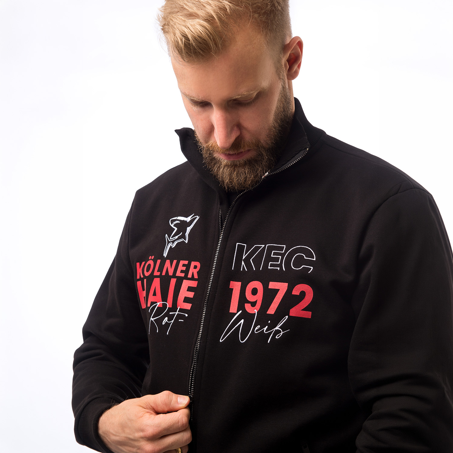 jacke, fleece, reissverschluss, logo, textdruck