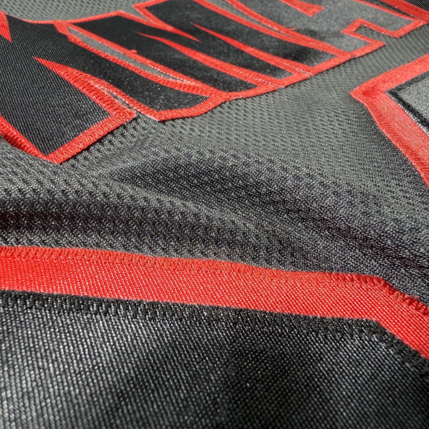 Jeans, Stoff, Nähte, Rot, Druck