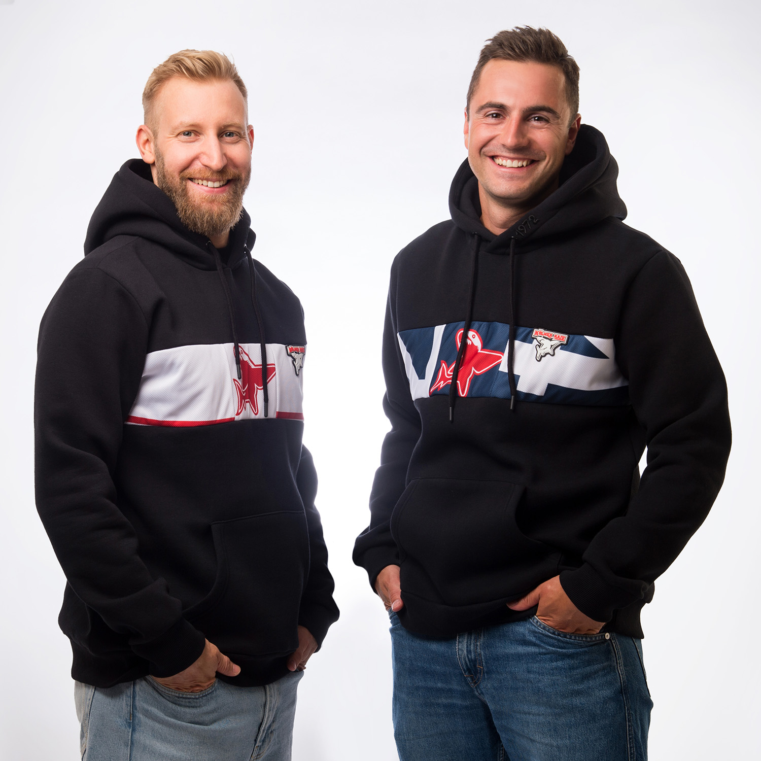 hoodie, hooded sweatshirt, schwarz, Streifenband, unisex