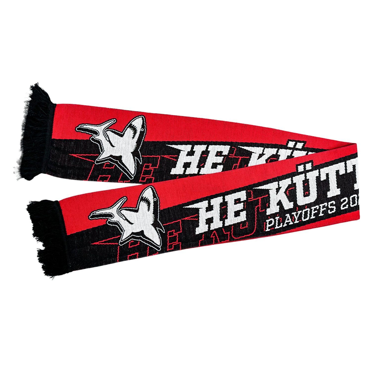 Schal, Knit-Schal, roter Schal, mitteldicht, Logo Muster