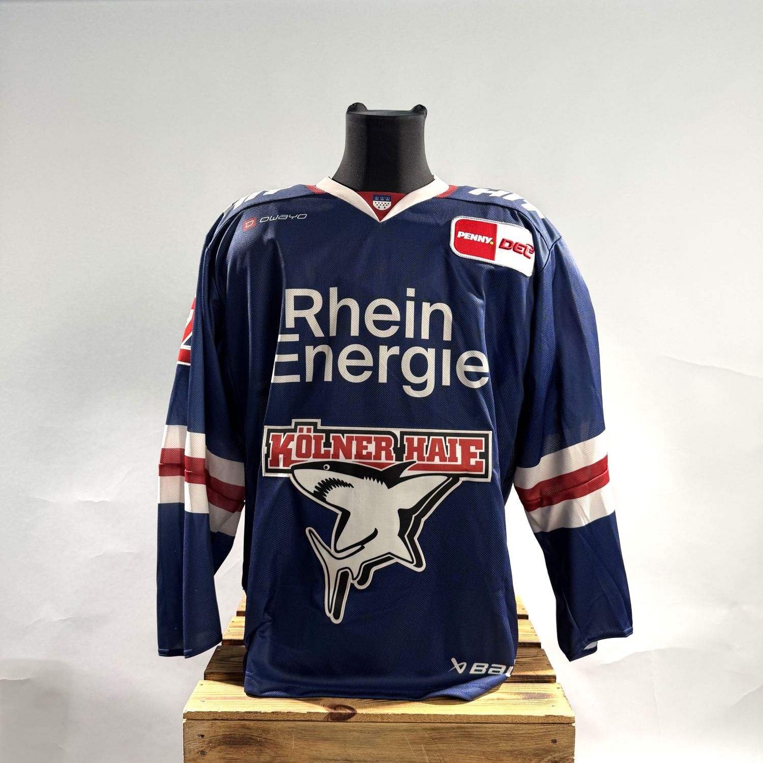 Hockeytrikot, Jersey, Navy Blau, Teamlogo, Kölner Haie