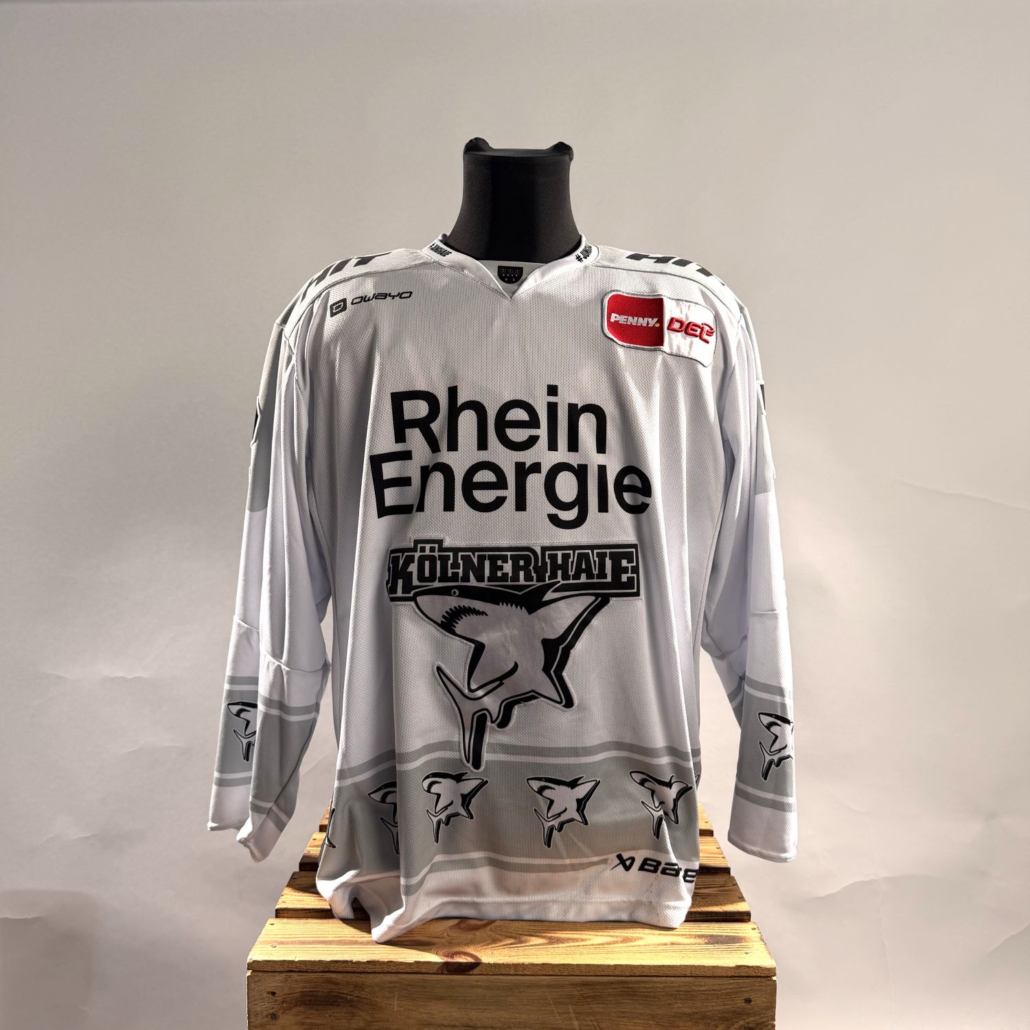 Jersey, Sportshirt, Lange Ärmel, Graues Trikot, Kölner Haie
