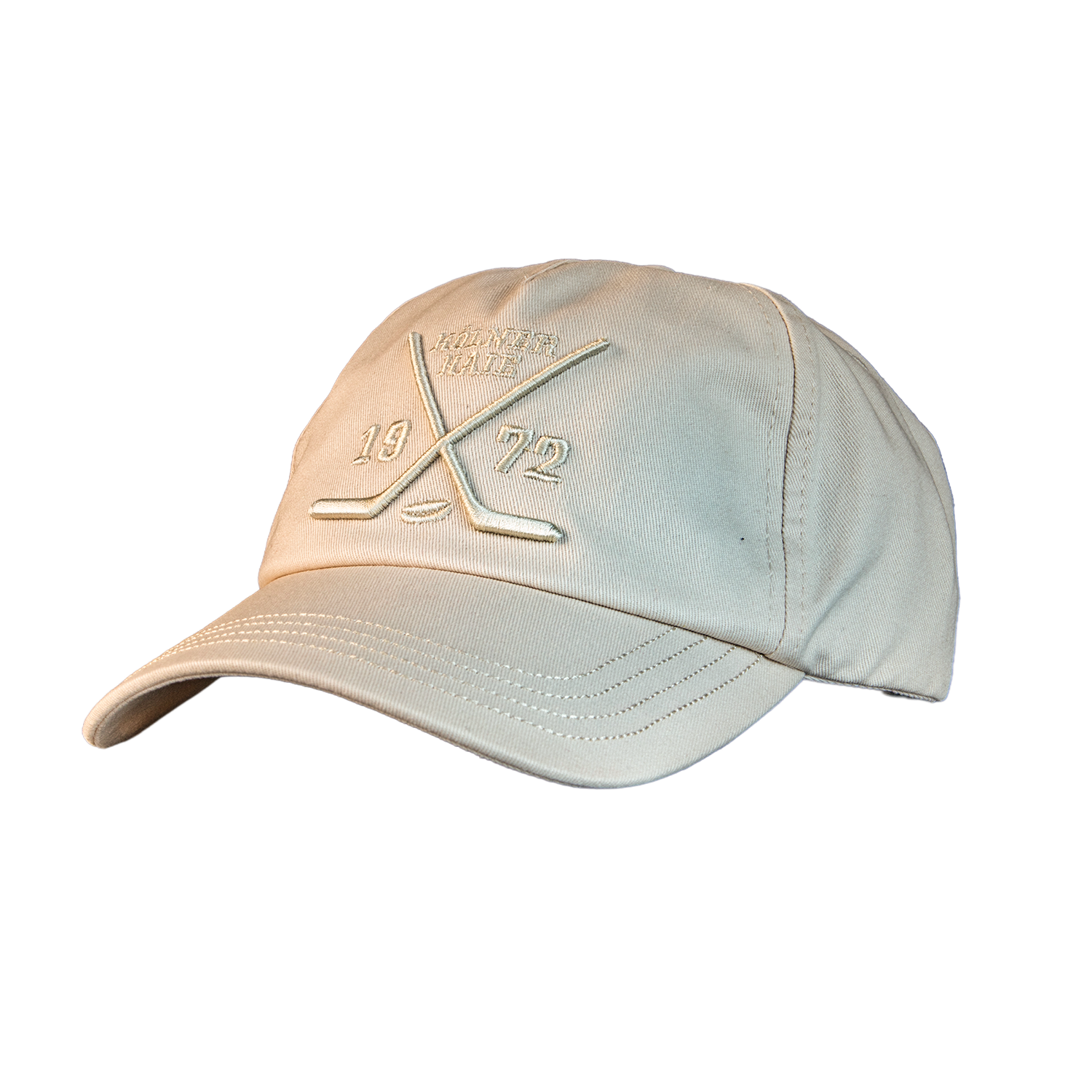 Baseballkappe, Kappe, Besticktes Logo, Sechs-Panels, Beige
