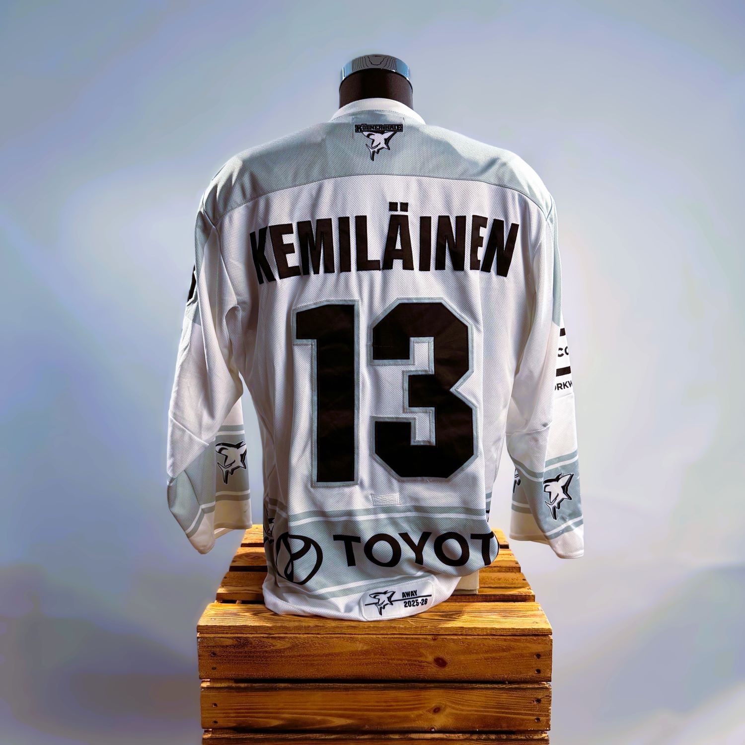 Hockeytrikot, Nummer-13, Mantel, Weiß, Logos