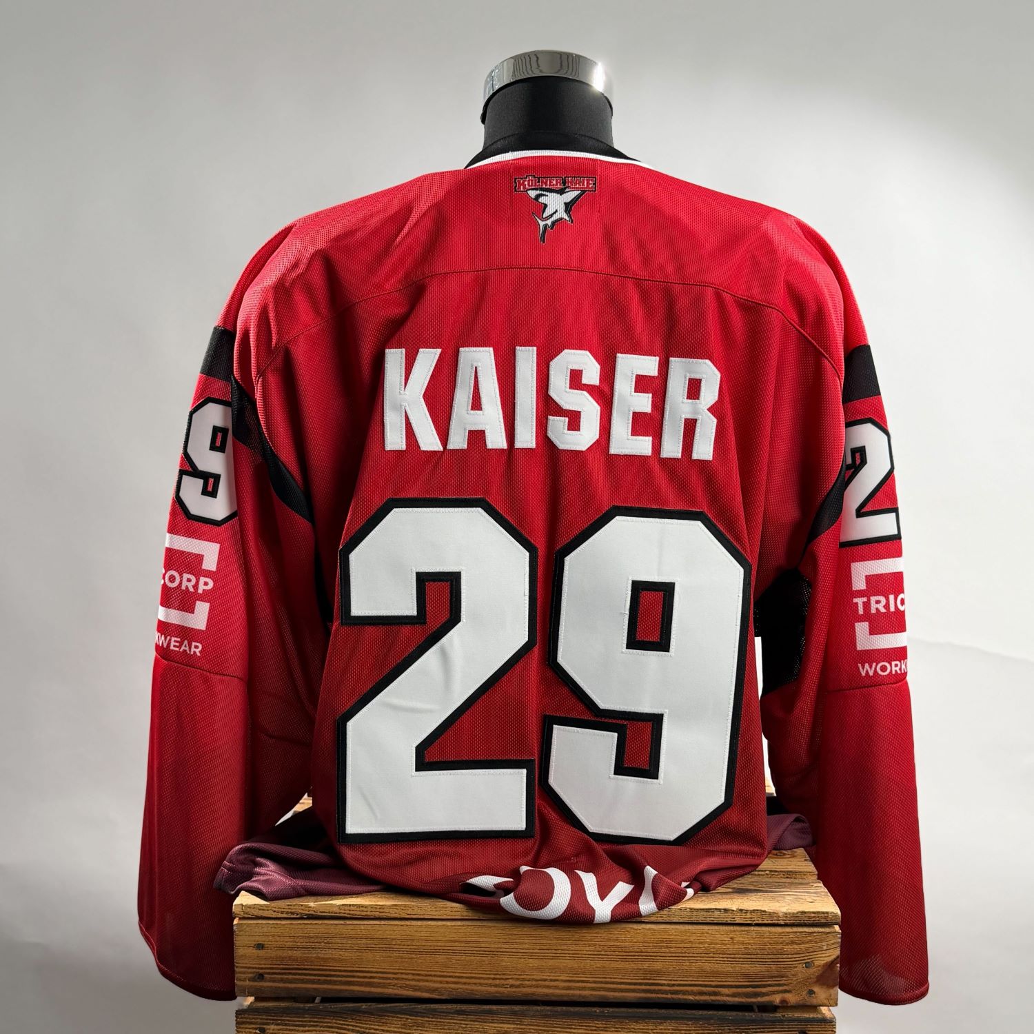 jersey, rugby shirt, red jersey, nummer 29, KAISER