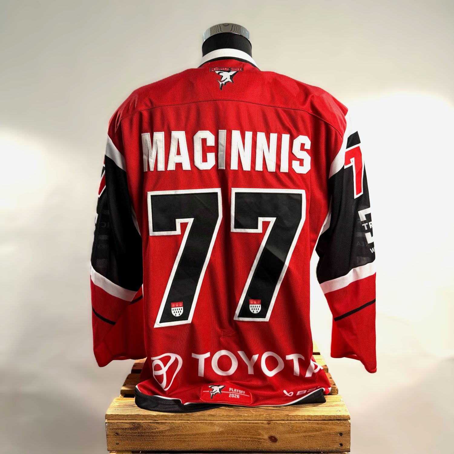 Jersey, Hockey, Nummer 77, Rotes Trikot, Rückansicht