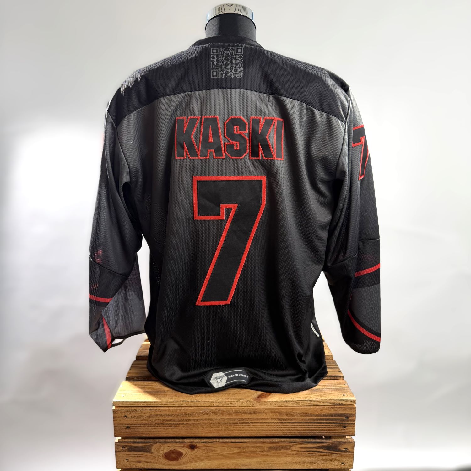 jersey, sportbekleidung, schwarz, rote-zahl, 7