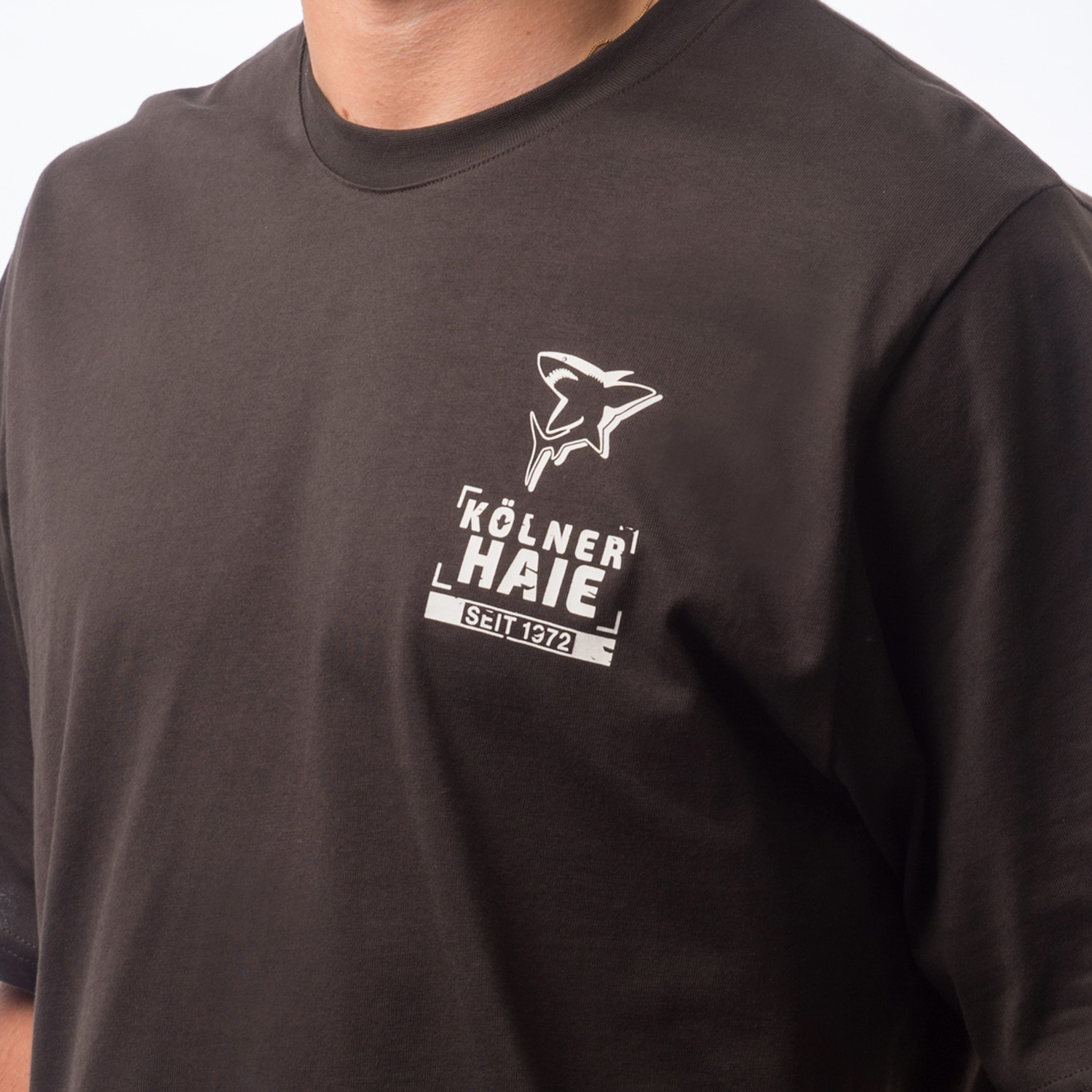 T-Shirt, Schwarz, Kurzarm, Logo-Aufdruck, Kölner Haie
