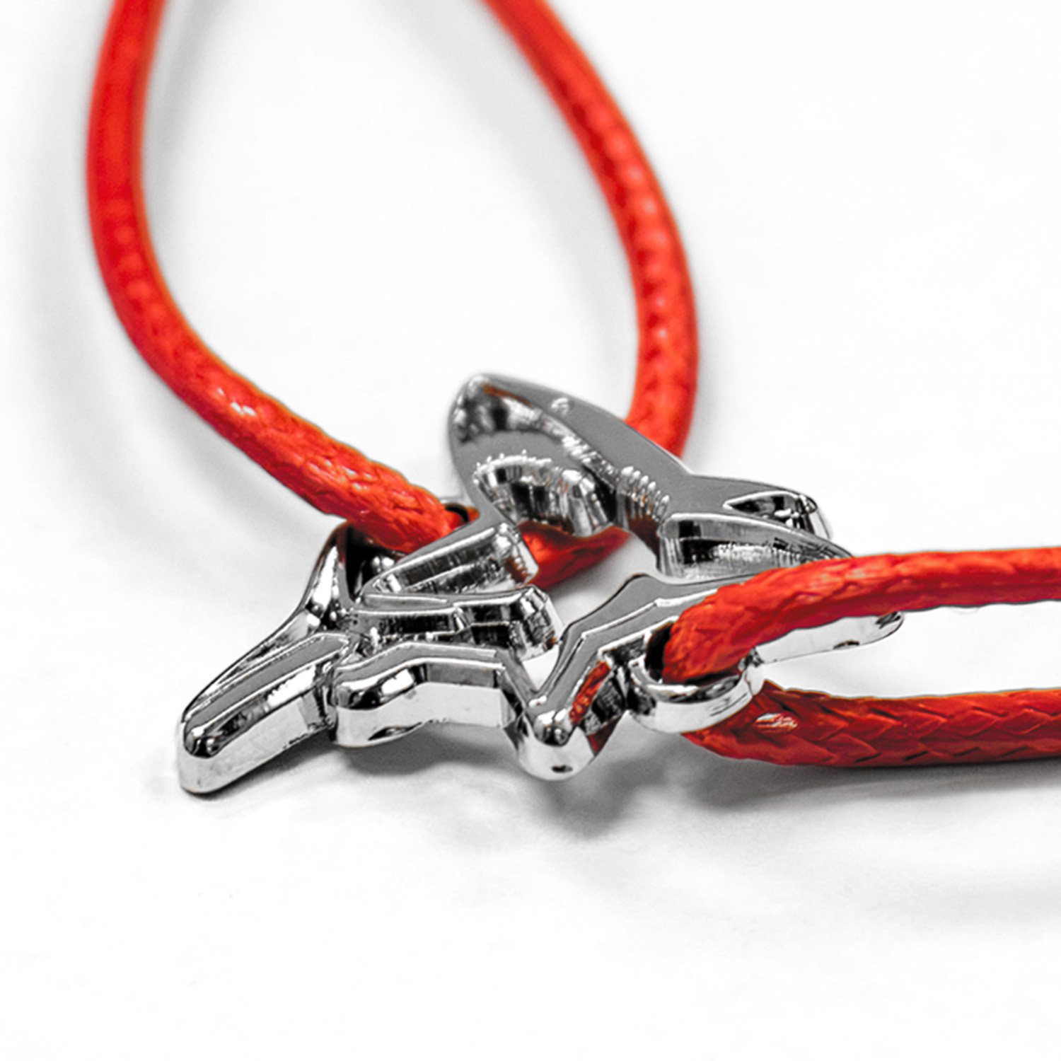 Armband, Kordel, Rot, Metall, Verschluss