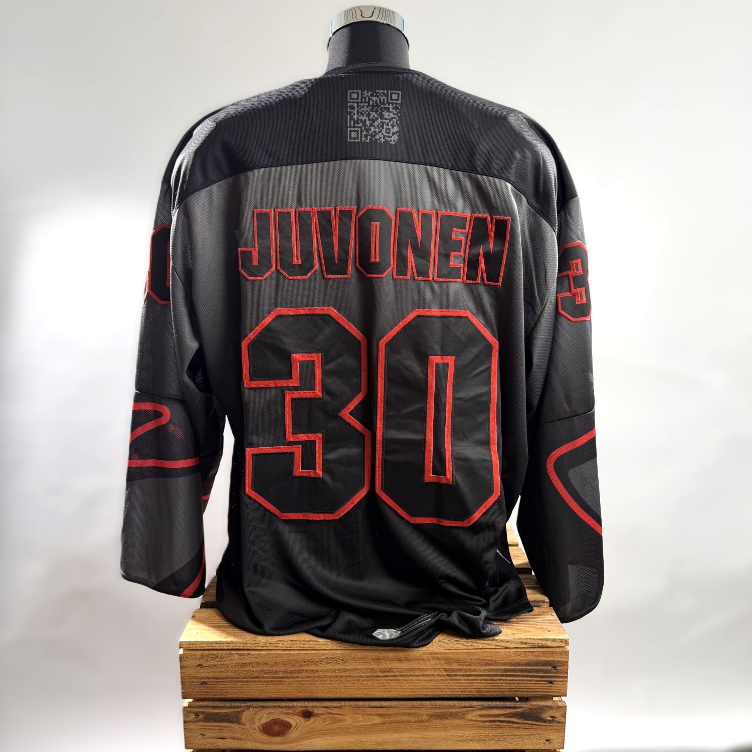 jersey, sportbekleidung, ruecken nummer, 30, schwarz-rot