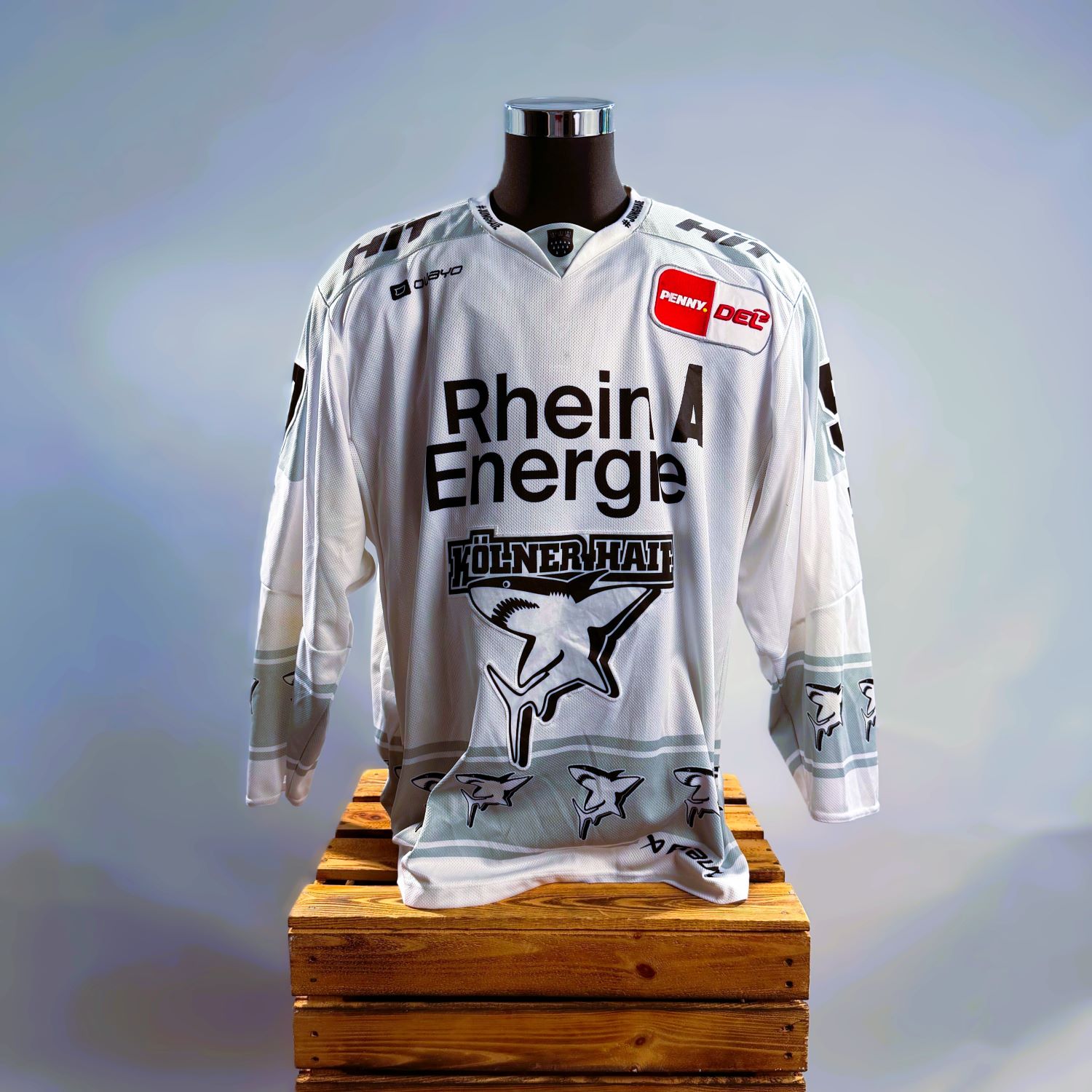 Hockey-Trikot, Weiß, Langarm, RheinEnergie, Logo
