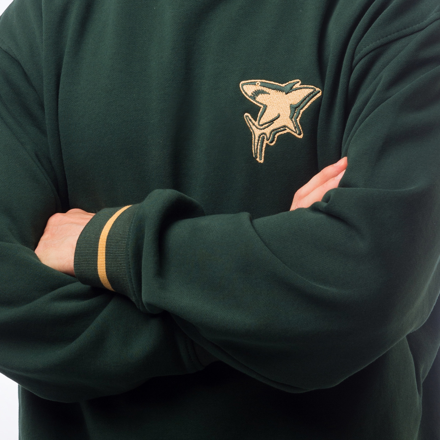 Sweatshirt, grün, Sticherei, Logo, Langarm
