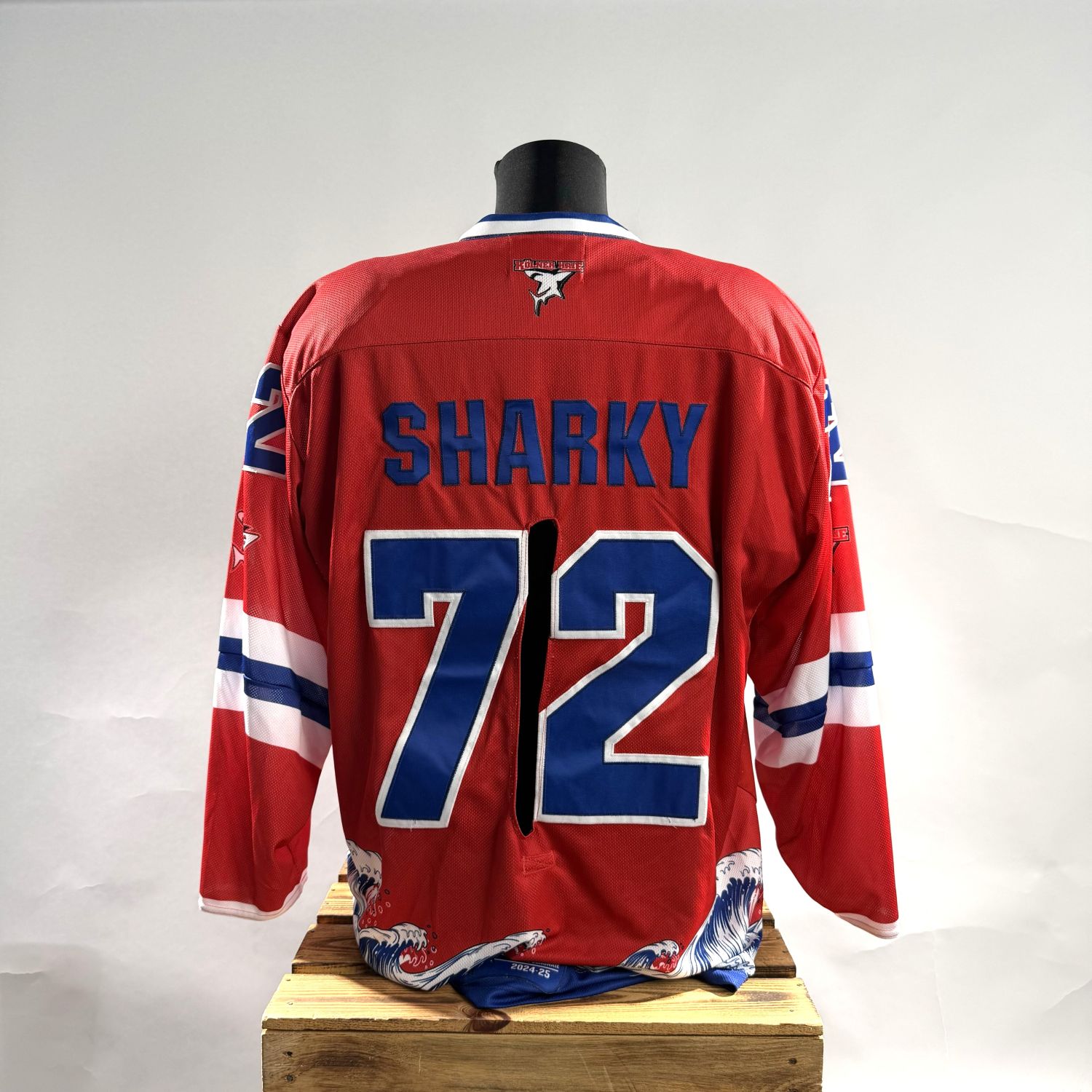 jersey, hockey, nummer 72, rot, langarmig