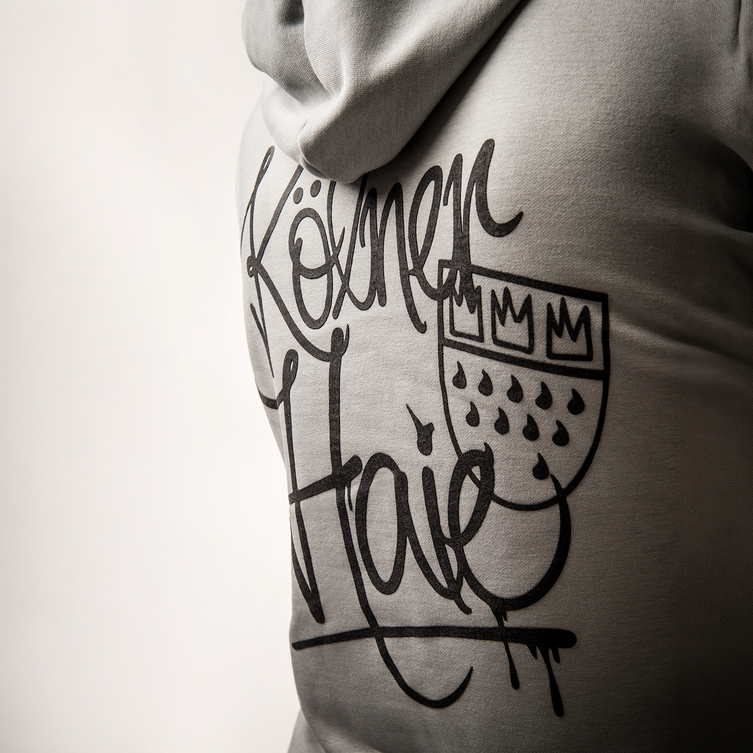 Hoodie, Sweatshirt, Graffiti-Print, Graffiti, Grau