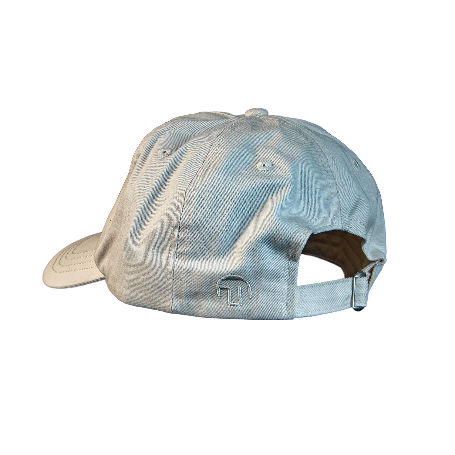 Baseballmütze, verstellbares Band, helles Blau, sechs Panel, eingesticktes Logo