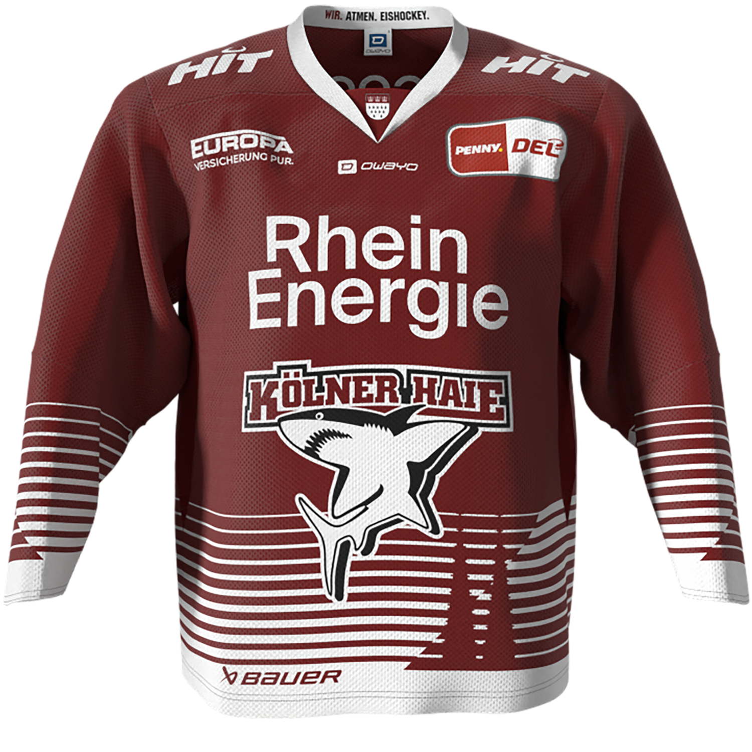 Eishockeytrikot, Herren-Trikot, Maroon, Rhein-Energie, KölnerHaie
