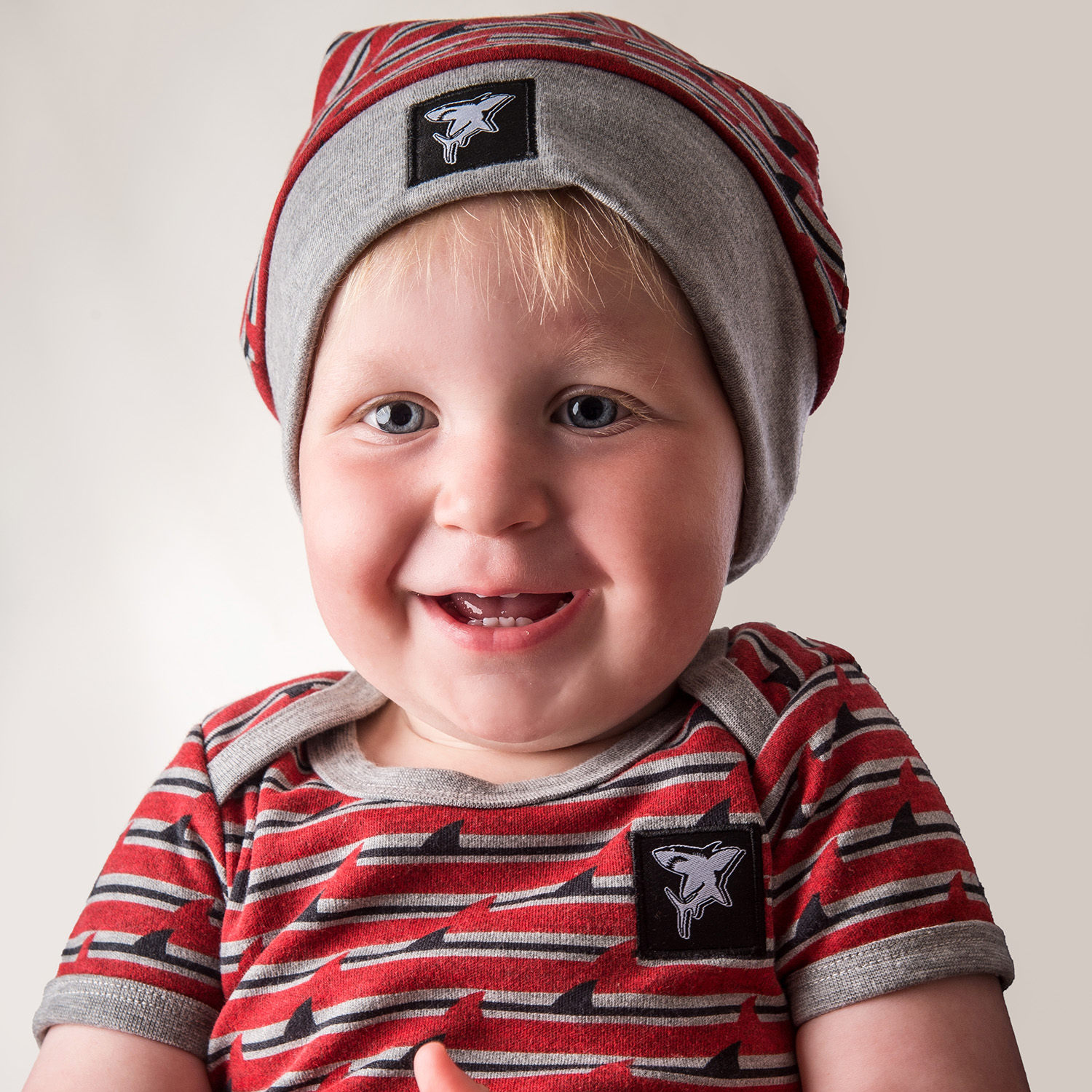 Baby, Children, Hut, Gestreift, Grau-Rot