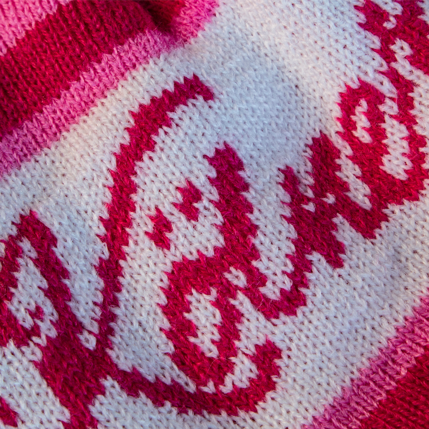 Strickstoff, Rot-weiß, Jacquardmuster, Herzmotiv, Gestrickte Maschen