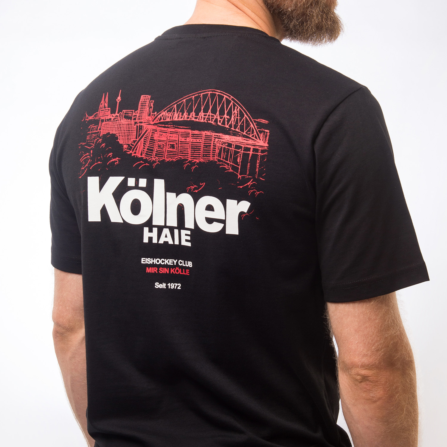 T-Shirt, Schwarz, Grafikdruck, Köln, Sportshirt