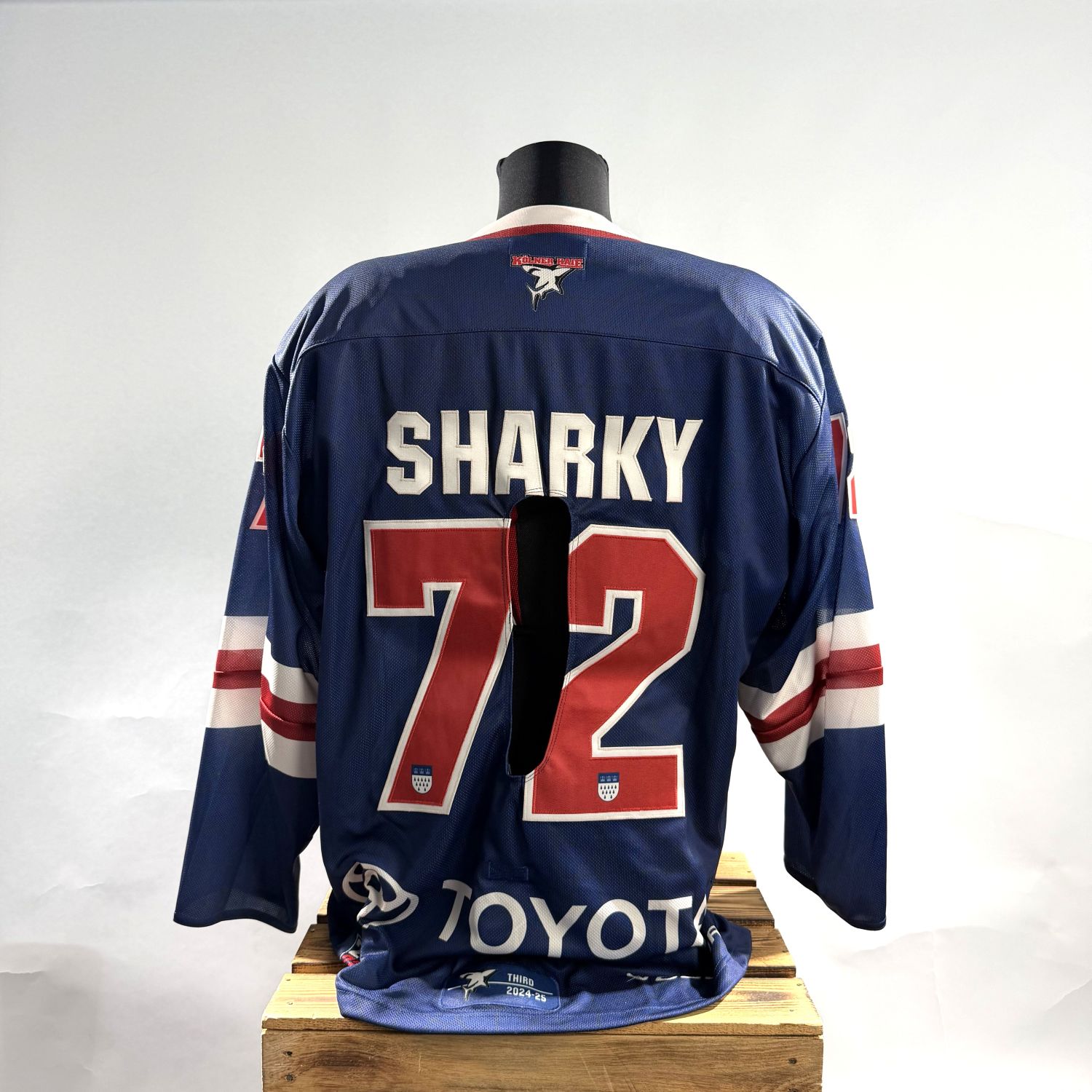 hockey jersey, sports jersey, blue jersey, nummer 72, Sharky