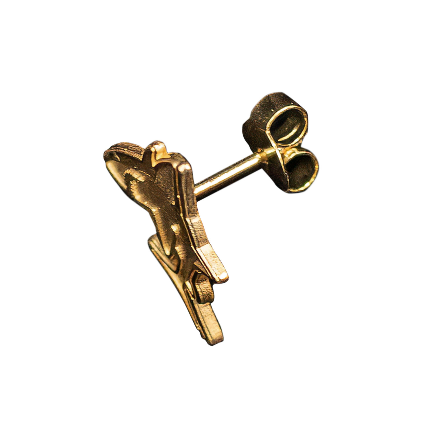 ohrring, steckverschluss?, gold, metall, ornament
