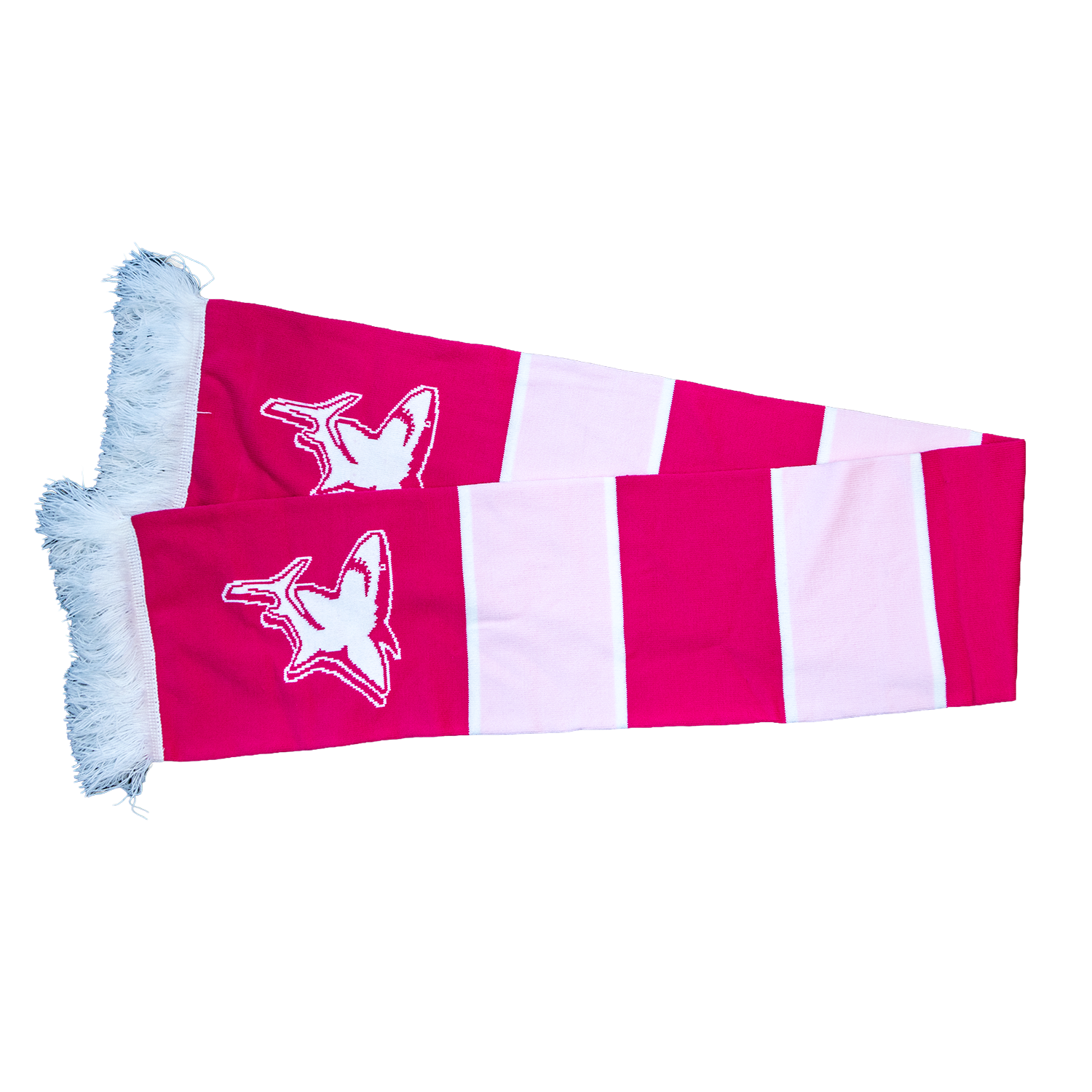 schal, pink, Streifen, Fransen, Logo